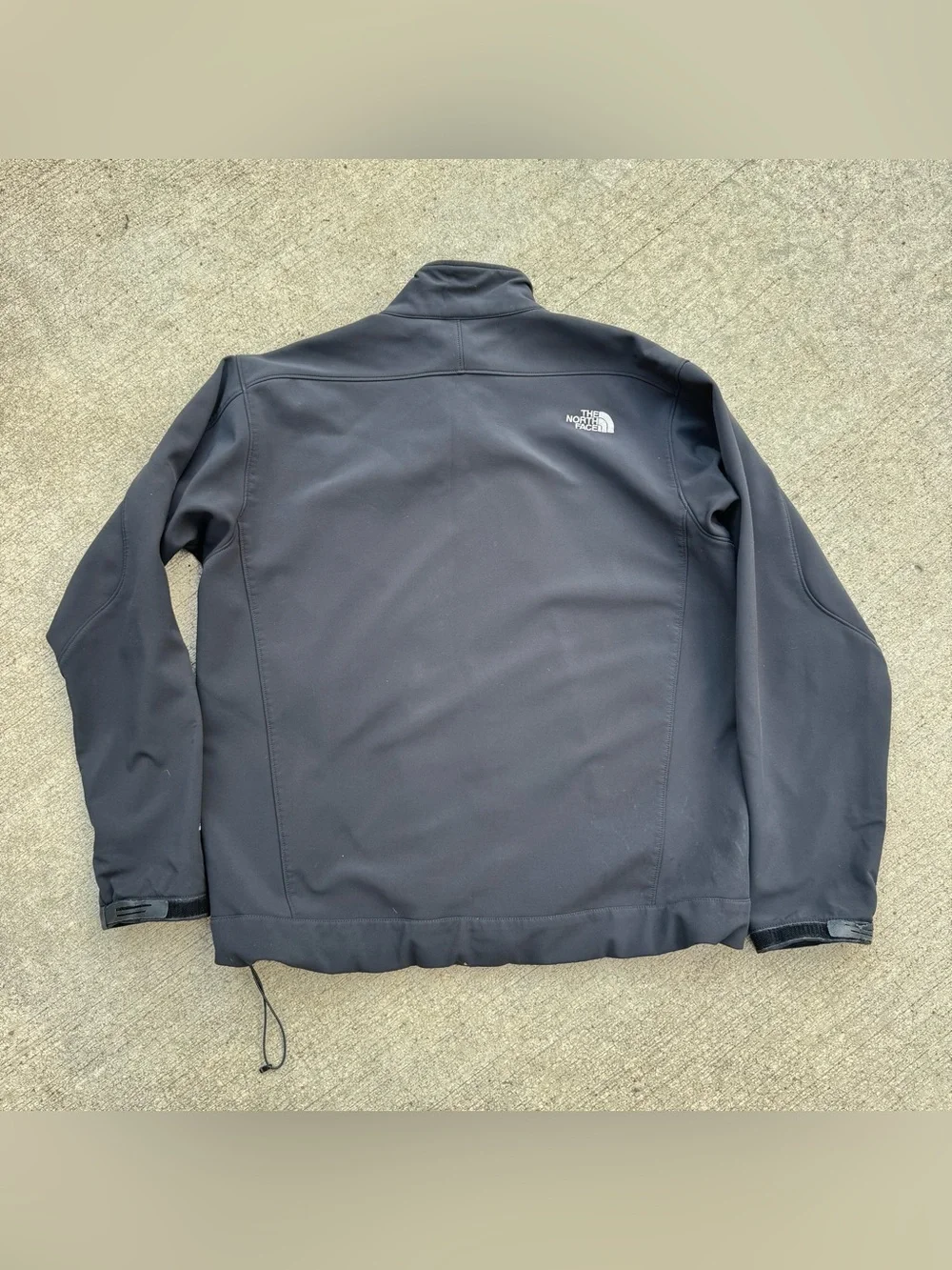 The North Face Men's Softshell Jacket Size XL Black Full Zip Windproof Fleece-Li